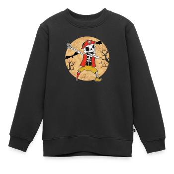 Halloween Dabbing Pirate Skeleton Funny Dab Dance - Sweat Premium enfant bio - noir - Devant - AI Model Kid Female (0cm)