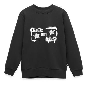 JAMAIS DIRE JAMAIS - Sweat Premium enfant bio - noir - Devant - AI Model Kid Female (0cm)