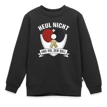 Heul nicht und hol den Ball - Kinder Premium Organic Sweatshirt - Schwarz - Vorne - AI Model Kid Female (0cm)