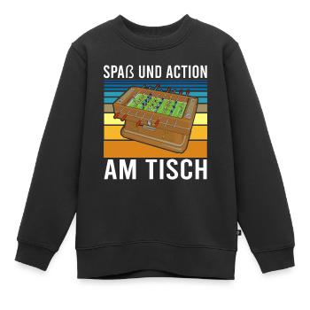 Tischfussball Geschenk Fans Wuzler Tischfussball - Kinder Premium Organic Sweatshirt - Schwarz - Vorne - AI Model Kid Female (0cm)