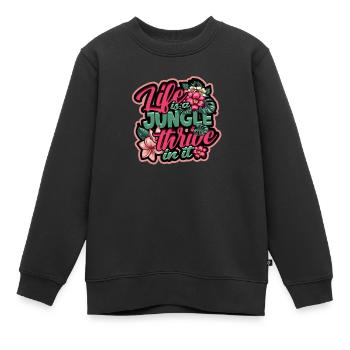 Die besten Rezepte werden mit einer Prise Kreativität zubereitet - Kinder Premium Organic Sweatshirt - Schwarz - Vorne - AI Model Kid Female (0cm)