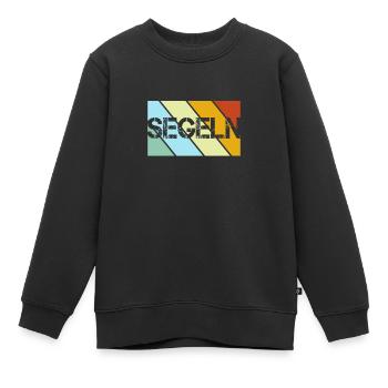 Rétro de la voile - Sweat Premium enfant bio - noir - Devant - AI Model Kid Female (0cm)