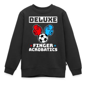 Tischfussball Geschenk Fans Wuzler Tischfussball - Kinder Premium Organic Sweatshirt - Schwarz - Vorne - AI Model Kid Female (0cm)