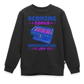 Tischfussball Geschenk Fans Wuzler Tischfussball - Kinder Premium Organic Sweatshirt - Schwarz - Vorne - AI Model Kid Female (0cm)
