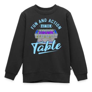 Tischfussball Geschenk Fans Wuzler Tischfussball - Kinder Premium Organic Sweatshirt - Schwarz - Vorne - AI Model Kid Female (0cm)