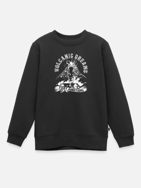 Rêves volcaniques, ambitions ardentes. -Volcan - Sweat Premium enfant bio - noir