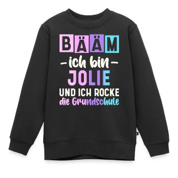 Name Jolie Geschenk Grundschule - Kinder Premium Organic Sweatshirt - Schwarz - Vorne - AI Model Kid Female (0cm)