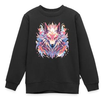 Renard Renard Renard Bébé Habitant de la forêt - Sweat Premium enfant bio - noir - Devant - AI Model Kid Female (0cm)