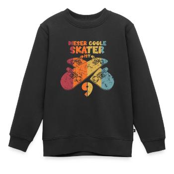Dieser coole Skater ist 9 - Kinder Premium Organic Sweatshirt - Schwarz - Vorne - AI Model Kid Female (0cm)