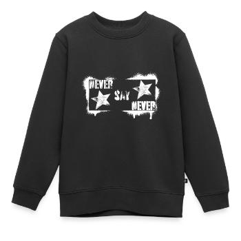 NE JAMAIS DIRE JAMAIS - Sweat Premium enfant bio - noir - Devant - AI Model Kid Female (0cm)