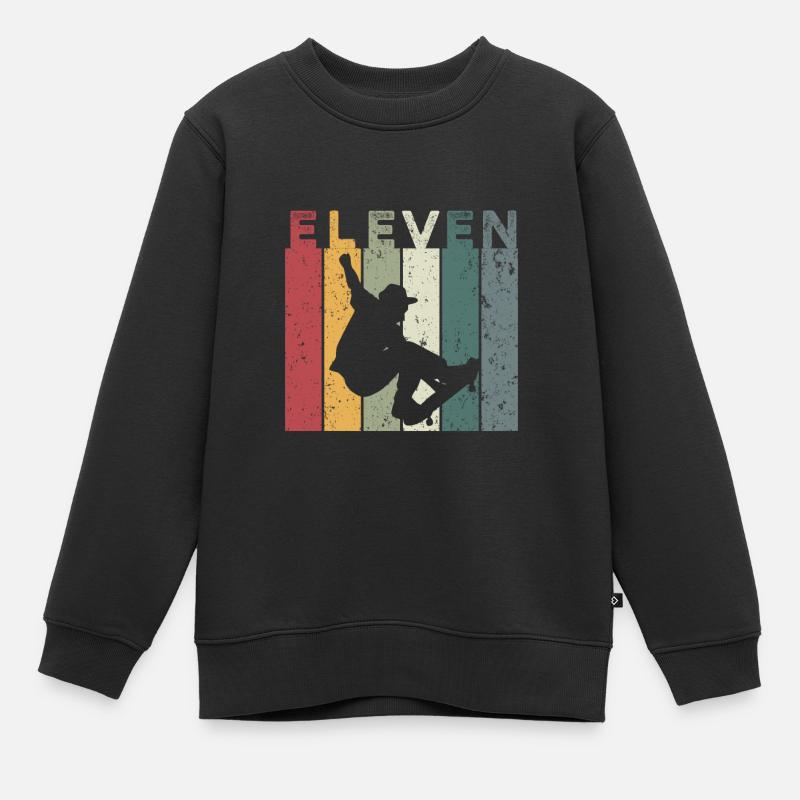 Eleven - Kinder Premium Organic Sweatshirt - Schwarz