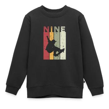 Nine - Kids Premium Organic Sweatshirt - black - Front - AI Model Kid Female (0cm)