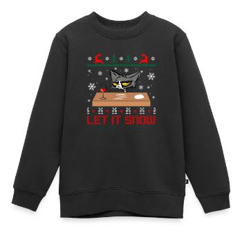 Let it snow Cat - Kinder Premium Organic Sweatshirt - Schwarz - Vorne - AI Model Kid Female (0cm)