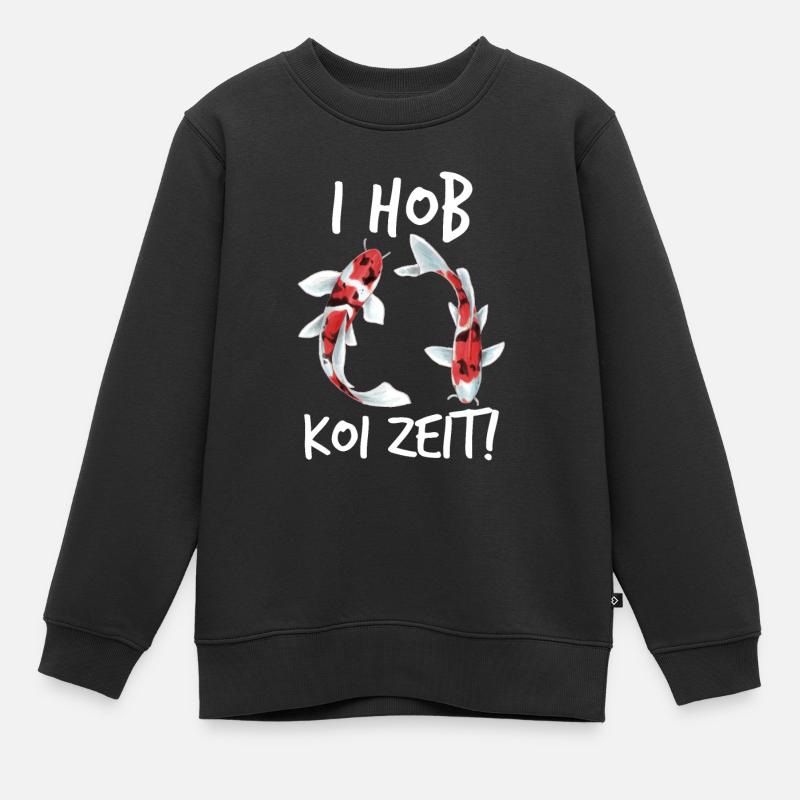 I Hob Koi Zeit - Kinder Premium Organic Sweatshirt - Schwarz