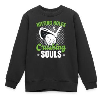 Frapper des trous écrasant les âmes - Sweat Premium enfant bio - noir - Devant - AI Model Kid Female (0cm)