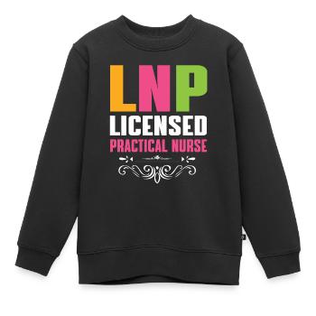 Infirmière auxiliaire autorisée - Sweat Premium enfant bio - noir - Devant - AI Model Kid Female (0cm)