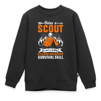 Ein Scout Zu Sein Ist Kein Hobby -Scout -Geschenk - Kinder Premium Organic Sweatshirt - Schwarz - Vorne - AI Model Kid Female (0cm)