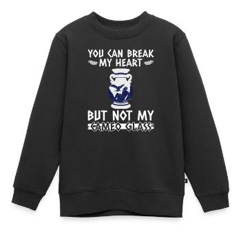 Du kannst mir das Herz brechen, aber nicht mein - Kinder Premium Organic Sweatshirt - Schwarz - Vorne - AI Model Kid Female (0cm)