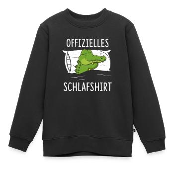 Offizielles Schlafshirt Krokodil Aligator - Kinder Premium Organic Sweatshirt - Schwarz - Vorne - AI Model Kid Female (0cm)