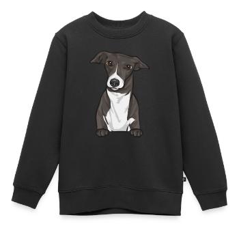 Italienischer Windspiel Windhund Hunde - Kinder Premium Organic Sweatshirt - Schwarz - Vorne - AI Model Kid Female (0cm)