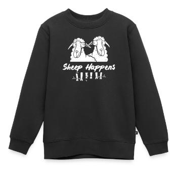 Agriculteur Éleveur Agneau Fermier Pays Oeuf Mouton - Sweat Premium enfant bio - noir - Devant - AI Model Kid Female (0cm)