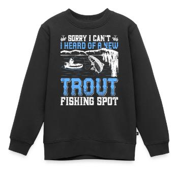 Funny Fishing Men Women - Kinder Premium Organic Sweatshirt - Schwarz - Vorne - AI Model Kid Female (0cm)