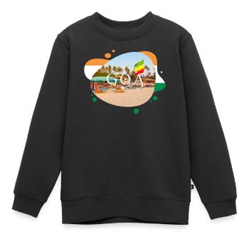 Goa Inde Souvenir - Sweat Premium enfant bio - noir - Devant - AI Model Kid Female (0cm)