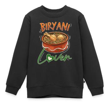 Indisches Essen Feinschmecker, Biryani, Liebhaber, - Kinder Premium Organic Sweatshirt - Schwarz - Vorne - AI Model Kid Female (0cm)