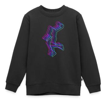 Basketball - Baller - Sports Passion - Sweat Premium enfant bio - noir - Devant - AI Model Kid Female (0cm)