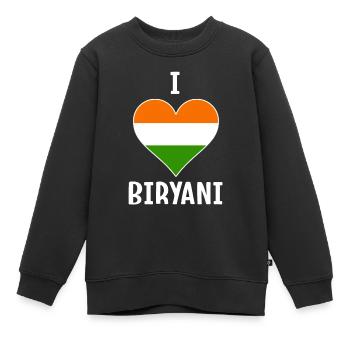 Cuisine indienne, gourmets, amateurs de biryani, - Sweat Premium enfant bio - noir - Devant - AI Model Kid Female (0cm)