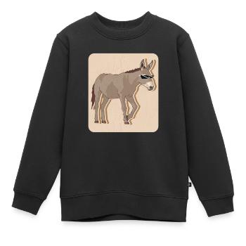 Âne propriétaire âne âne amoureux cadeau d’âne - Sweat Premium enfant bio - noir - Devant - AI Model Kid Female (0cm)
