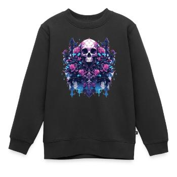 Totenkopf Skull Skulls Totenschädel Skelett - Kinder Premium Organic Sweatshirt - Schwarz - Vorne - AI Model Kid Female (0cm)