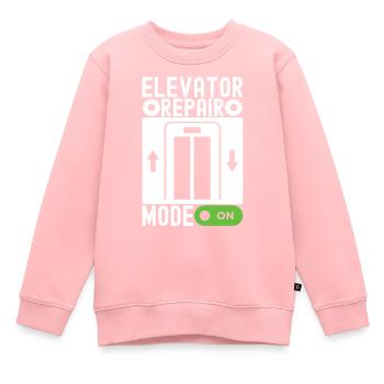 Elevator Mechanic Aufzugsmechaniker - Kinder Premium Organic Sweatshirt - Rosa - Vorne - AI Model Kid Female (0cm)