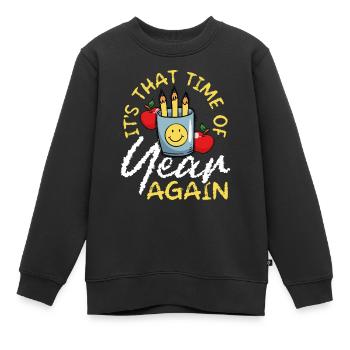 Retour à l’école - Sweat Premium enfant bio - noir - Devant - AI Model Kid Female (0cm)