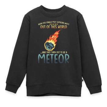 Meteorologe Meteorologie Meteorit Meteor - Kinder Premium Organic Sweatshirt - Schwarz - Vorne - AI Model Kid Female (0cm)