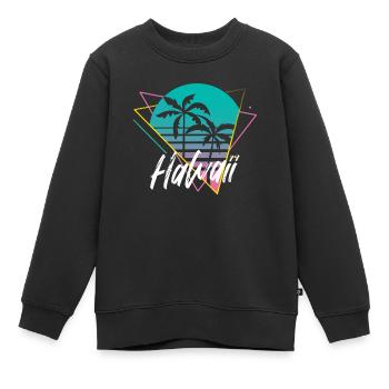 hawaii - Kinder Premium Organic Sweatshirt - Schwarz - Vorne - AI Model Kid Female (0cm)