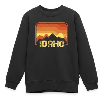 Idaho - Sweat Premium enfant bio - noir - Devant - AI Model Kid Female (0cm)