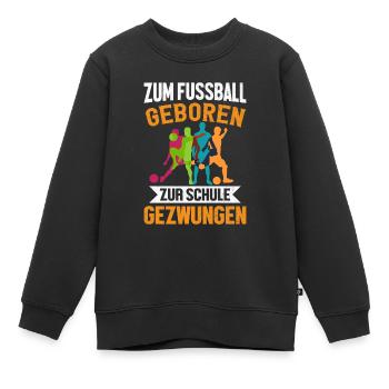 Fussball Schule Schüler Kind - Kinder Premium Organic Sweatshirt - Schwarz - Vorne - AI Model Kid Female (0cm)