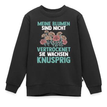 Gartenarbeit Hobbygärtner Gärtner Garten - Kinder Premium Organic Sweatshirt - Schwarz - Vorne - AI Model Kid Female (0cm)