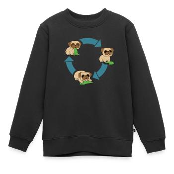 Carlin Protection de l’environnement - Sweat Premium enfant bio - noir - Devant - AI Model Kid Female (0cm)