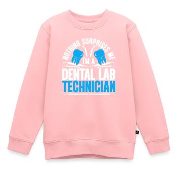 Prosthodontiste dentaire - Sweat Premium enfant bio - rose - Devant - AI Model Kid Female (0cm)