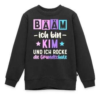 Name Kim Geschenk Grundschule - Kinder Premium Organic Sweatshirt - Schwarz - Vorne - AI Model Kid Female (0cm)