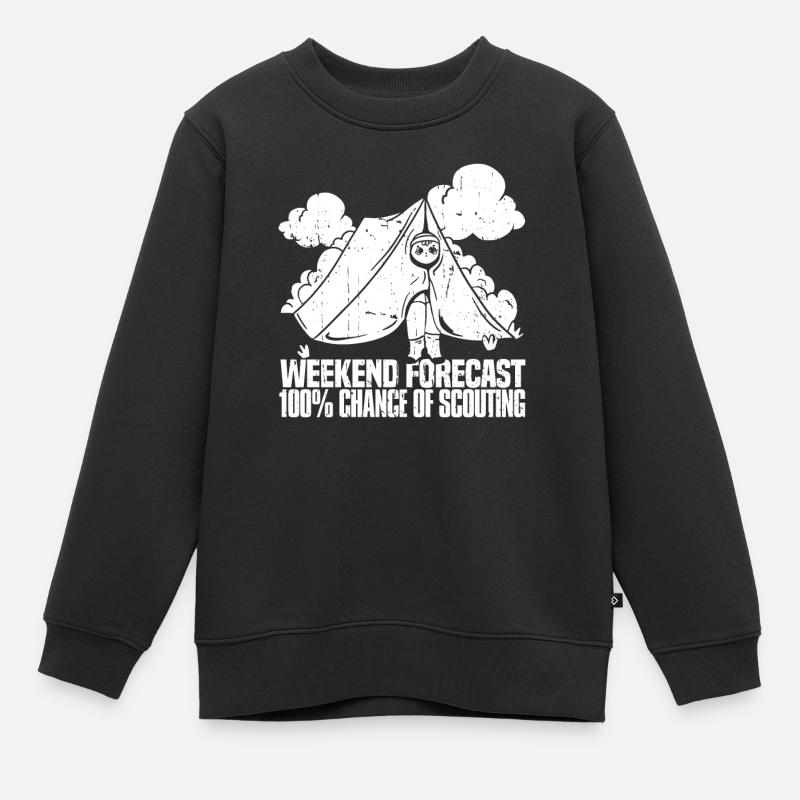Amusement scout - Sweat Premium enfant bio - noir