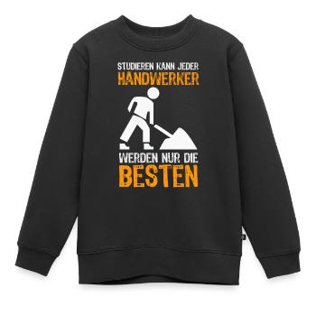Handwerker - Kinder Premium Organic Sweatshirt - Schwarz - Vorne - AI Model Kid Female (0cm)