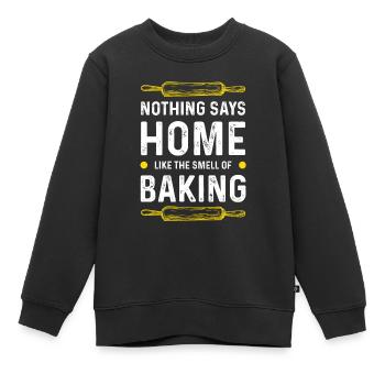 Odeur de cuisson - Sweat Premium enfant bio - noir - Devant - AI Model Kid Female (0cm)