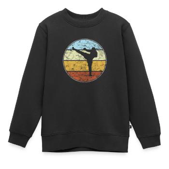 MMA Retro - Kinder Premium Organic Sweatshirt - Schwarz - Vorne - AI Model Kid Female (0cm)