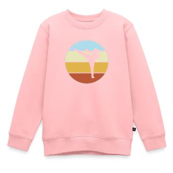 MMA Retro - Kinder Premium Organic Sweatshirt - Rosa - Vorne - AI Model Kid Female (0cm)