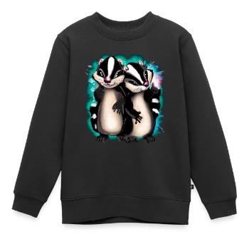 SKUNKS LUSTIG - Kinder Premium Organic Sweatshirt - Schwarz - Vorne - AI Model Kid Female (0cm)