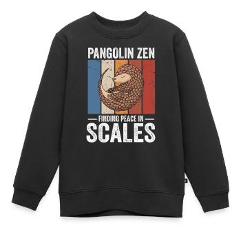 Frieden In Schuppen Finden Schuppentiere Liebhaber - Kinder Premium Organic Sweatshirt - Schwarz - Vorne - AI Model Kid Female (0cm)