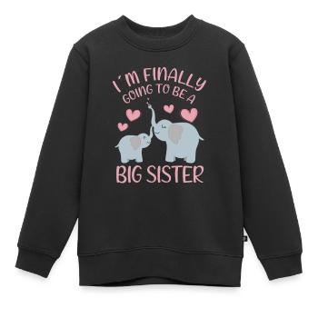 I´m Finally Going To Be A Big Sister - Kinder Premium Organic Sweatshirt - Schwarz - Vorne - AI Model Kid Female (0cm)